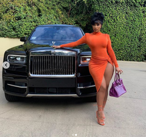 cardi b rolls royce