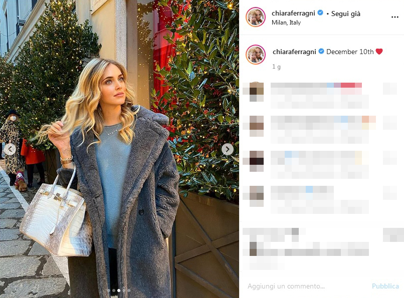 Chiara Ferragni esce di casa con una borsa da 100mila euro