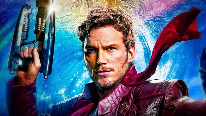 Chris Pratt as Star-Lord on Guardians of the Galaxy 2 poster