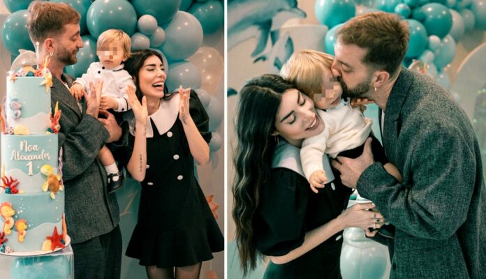 Bianca Atzei e Stefano Corti festeggiano il primo compleanno del figlio Noa Alexander