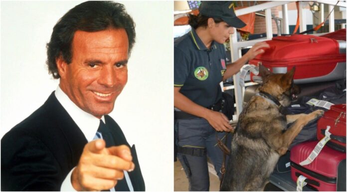 Julio Iglesias fermato in aeroporto con una valigia di 42 chili di cibo