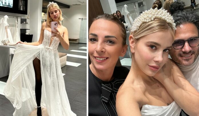 Clizia Incorvaia tra scelta abito da sposa e prova menù col suo Ciavarro, fervono i preparativi delle nozze: foto