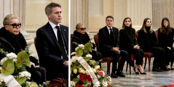 Emanuele Filiberto, la madre, la moglie e le figlie addolorati alla veglia funebre di Vittorio Emanuele di Savoia a Torino: le immagini