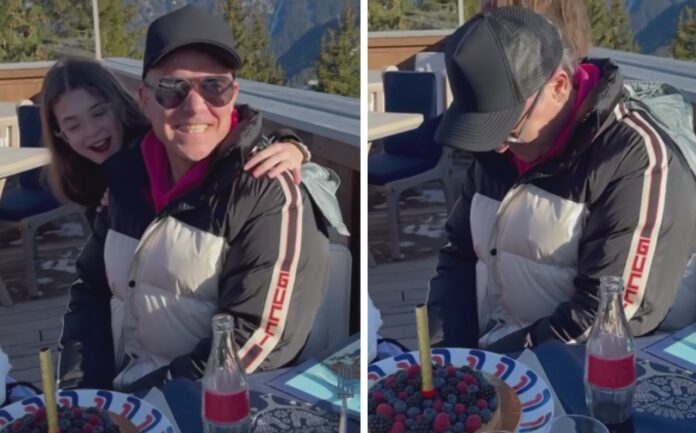 Il cantante Robbie Williams ha festeggiato 50 anni tra le vette innevate delle Alpi 