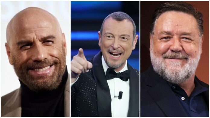 Sanremo 2024: oltre a Russell Crowe arriva John Travolta. Si sono entrambi autoinvitati
