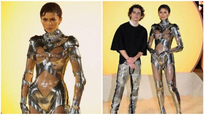 Zendaya si veste da androide sexy per la première di Dune - Parte Due e le sue foto diventano virali