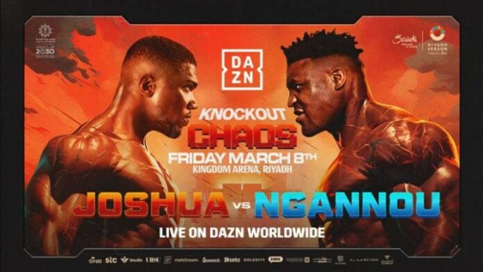 Joshua e Ngannou si affrontano su un poster promozionale di Knockout Chaos.