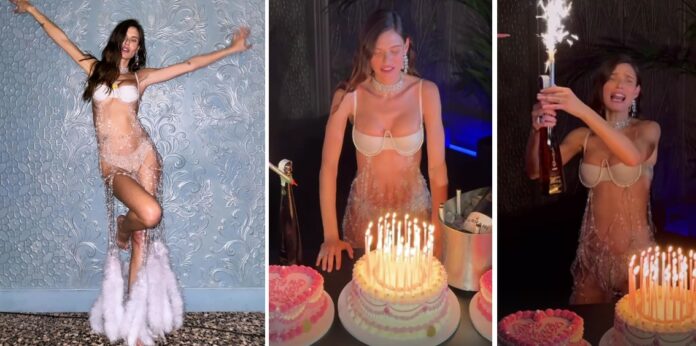 Bianca Balti festeggia 40 anni con l'abito 'nude look', mega white party a Milano con tanti volti noti: guarda