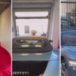 Fedez ritira la sua nuova costosissima auto: le immagini del rapper con la Ferrari Roma da 250.000 euro configurata dal papà