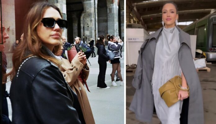 Le foto di Jessica Alba innamorata di Milano durante la fashion week