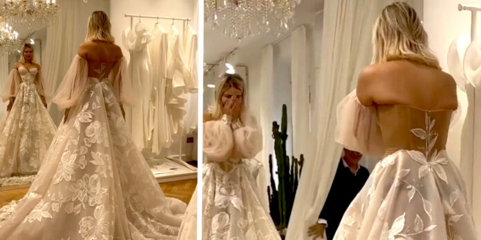 ''Vi mostro la mia emozione'': Clizia Incorvaia si commuove guardandosi in abito da sposa allo specchio, le immagini