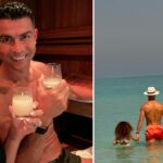 Cristiano Ronaldo con Georgina Rodriguez e i figli tra mare e relax negli Emirati Arabi