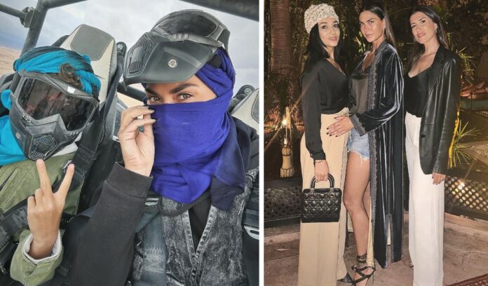 Melissa Satta vola in Marocco con le amiche e il figlio Maddox
