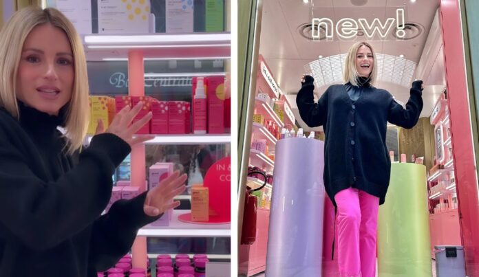 ''Che emozione!'': Michelle Hunziker contiene a stento la gioia per l'apertura del primo negozio del suo brand a Milano, guarda