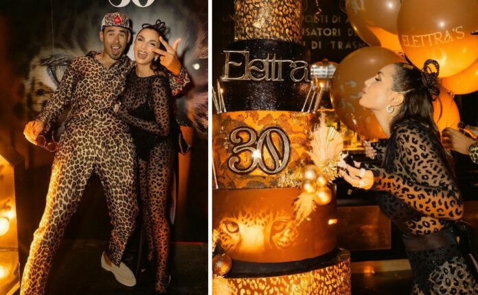 Le foto del party a tema wild animalier per i 30 anni di Elettra Lamborghini