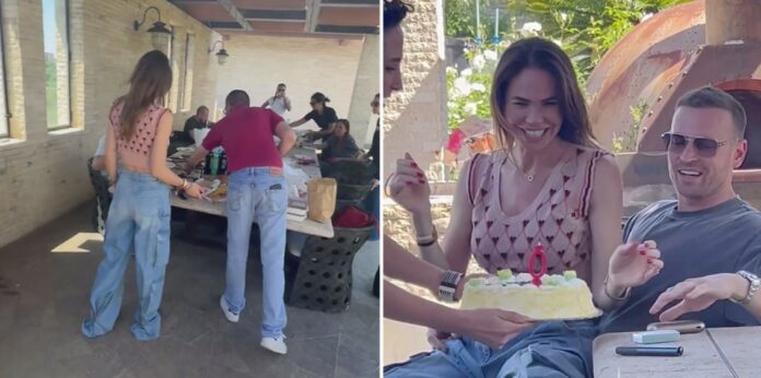 Ilary Blasi si diverte da pazza alla sua festa di compleanno a Roma col fidanzato Bastian, la torta la fa ridere a crepapelle: guarda