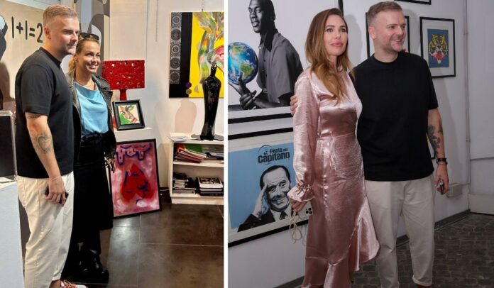 Anche Ilary Blasi e Sonia Bruganelli alla mostra Iconize di Stefano Mezzaroma, marito di Tamara Pisnoli: guarda