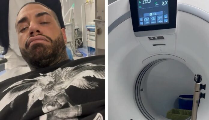 Francesco Chiofalo portato d'urgenza in ospedale con l'ambulanza, riprende col telefono il soccorso: guarda