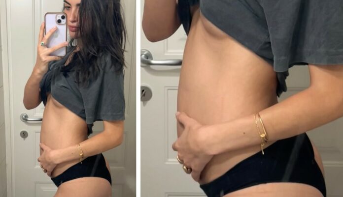 Sara Barbieri, incinta di Fabrizio Corona, mostra il pancino crescere: lo scatto al terzo mese di gravidanza