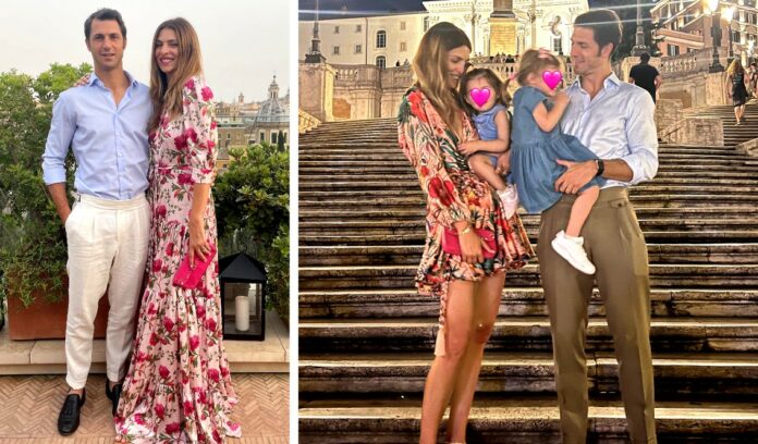 Le vacanze romane di Cristina Chiabotto con il marito e le figlie