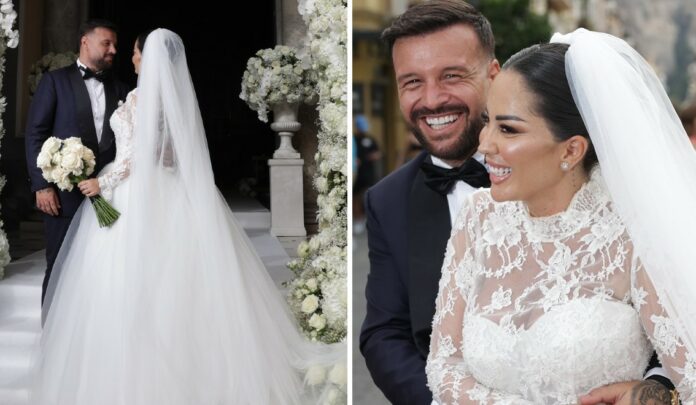 L'ex concorrente del GF Floriana Messina si è sposata in Costiera Amalfitana, al matrimonio anche Chanel Totti col fidanzato: foto