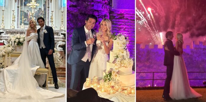 L'ex gieffino vip Andrea Denver è tornato in Italia per sposare la modella Lexi Sudin: al matrimonio a Verona tanti amici vip, foto