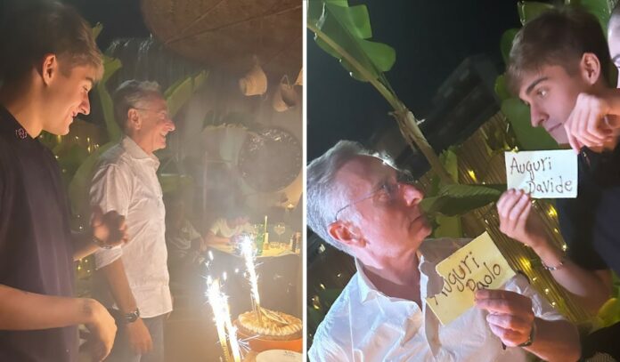 Paolo Bonolis e il figlio Davide festeggiano insieme i loro compleanni