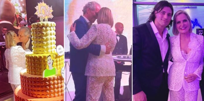 Simona Ventura e Giovanni Terzi protagonisti del party pre-matrimonio a Milano con tanti amici vip: guarda