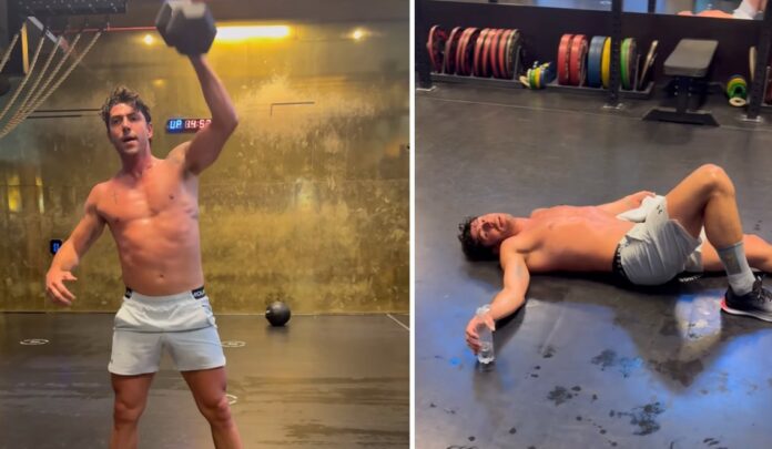Ignazio Moser si allena come un pazzo per arrivare al top della forma al matrimonio con Cecilia Rodriguez il prossimo 30 giugno: steso a terra dopo il workout