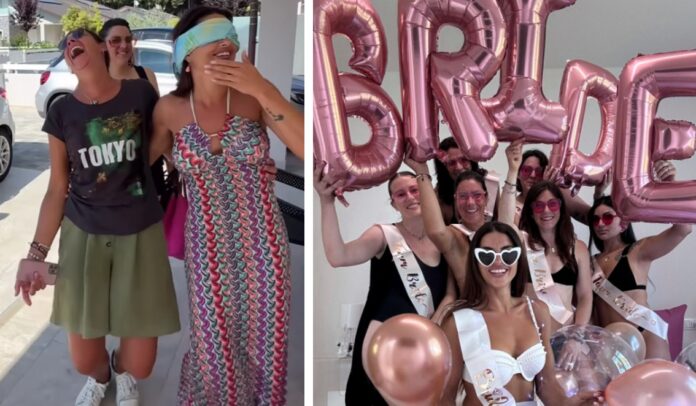 L'ex tronista Teresa Langella festeggia l'addio al nubilato al mare con le amiche un mese e mezzo prima delle nozze con Andrea Dal Corso