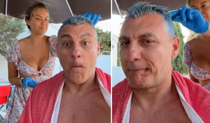Costanza Caracciolo tinge i capelli al marito Bobo Vieri prima della sua festa di compleanno: guarda