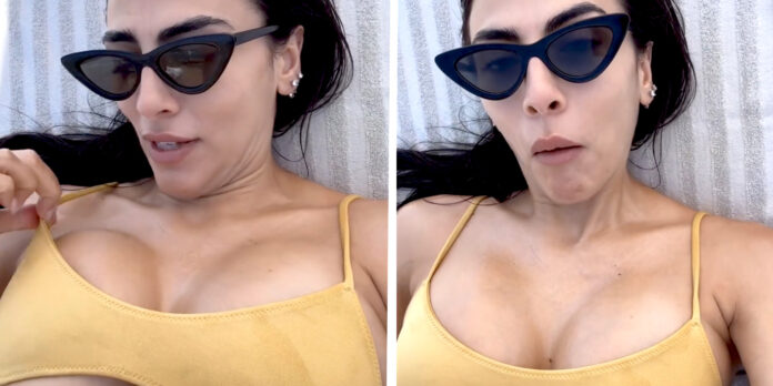 ''Sono scioccata, dove si mette la firma?!'': Giulia Salemi incredula davanti ai suoi seni lievitati grazie alla gravidanza