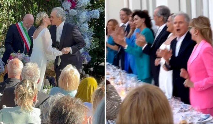 I momenti più belli delle nozze di Simona Ventura e Giovanni Terzi a Rimini