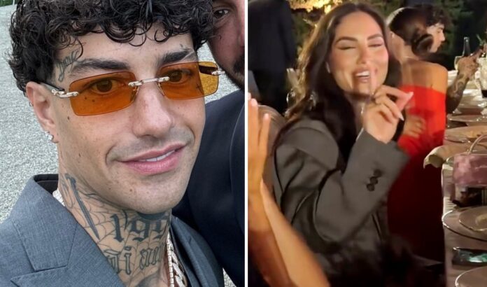 Giulia De Lellis e il presunto nuovo fidanzato Tony Effe alle nozze dei Moser, gli indizi sul loro amore ancora non ufficiale: guarda