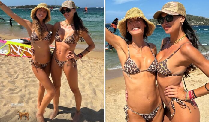 Melissa Satta e Bianca Balti in vacanza con il look coordinato in Sardegna