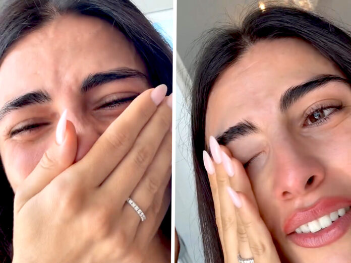 Giulia Salemi piange dal ridere vedendo la sua paparazzata