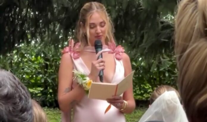 Il discorso in lacrime di Chiara Ferrgni al matrimonio della sua migliore amica
