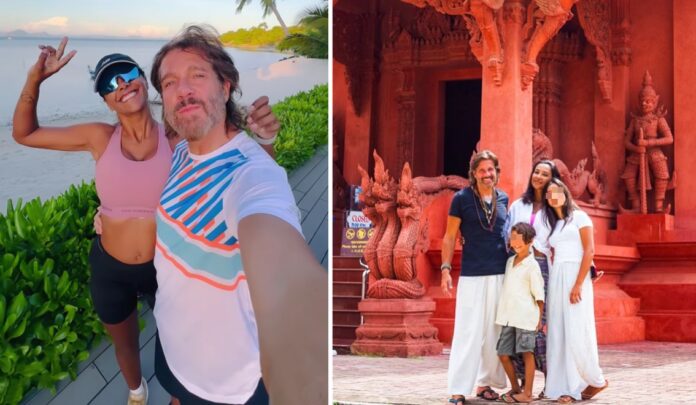 Le vacanze da sogno in Thailandia di Edoardo Stoppa e Juliana Moreira con i figli