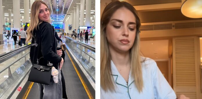 Chiara Ferragni vola a Dubai durante la settimana di Sanremo