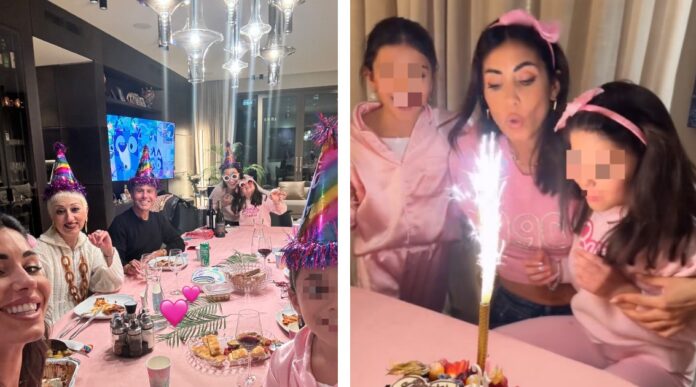 Federica Nargi festeggia 35 anni con un ''pink party'' organizzato dalle sue figlie: guarda