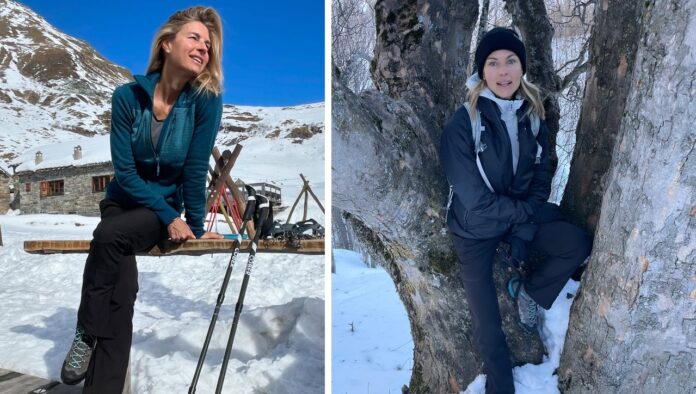 Martina Colombari e Alessandro Costacurta in montagna