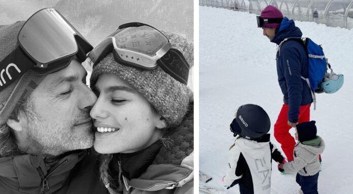 Luca Argentero e Cristina Marino in settimana bianca a Courmayeur con i figli