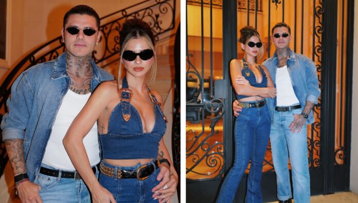 Mauro Icardi e la fidanzata Eugenia al party anni '80 in Argentina