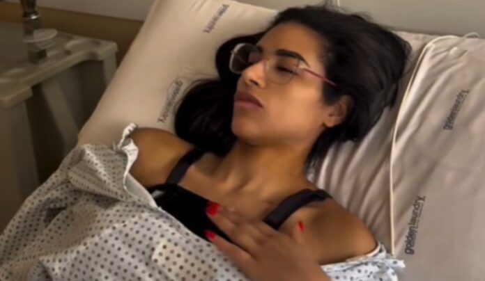 ''Sto patendo le pene dell'inferno per il dolore'': l'ex di 'Temptation Island' Silvia Tirado si mostra in clinica dopo la mastoplastica
