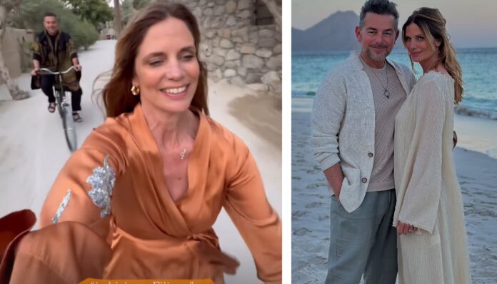Le foto del viaggio in Oman di Daniele Bossari con Filippa Lagerback e la figlia Stella