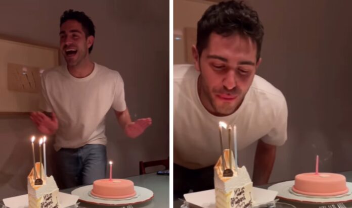 Tommaso Zorzi esce dagli ''enti'' ed entra negli ''enta'': le torte a mezzanotte per i suoi 30 anni