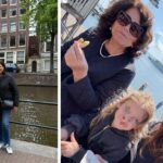 Alena Seredova vola ad Amsterdam con la mamma e la figlia Vivienne