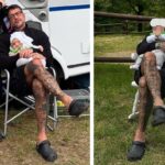 Fabrizio Corona in campeggio con la compagna, gli amici e il piccolo Thiago