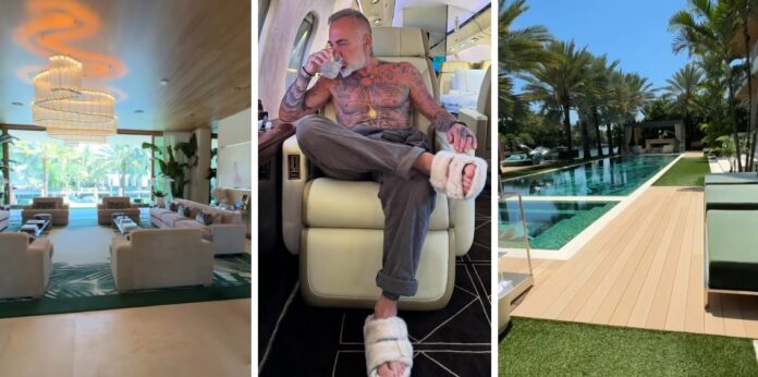 Gianluca Vacchi mostra alcuni particolari della sua villa extra lusso a Miami: dalla piscina all’immensa palestra, foto