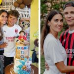 Melissa Satta festeggia gli 11 anni del figlio Maddox con festa a tema Manga, c'è anche il fidanzato Beretta, ormai di famiglia: foto